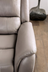 Gorgius Light Gray Top Grain Leather Match Power Reclining Sofa & Loveseat by Furniture of America at Eve Furniture