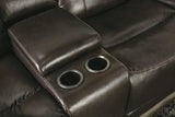 Gorgius Espresso Leather Modular Power Reclining Sectional by Furniture of America at Eve Furniture