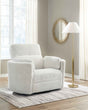 Gosaldo Silver Swivel Power Glider Recliner by Ashley at Eve Furniture