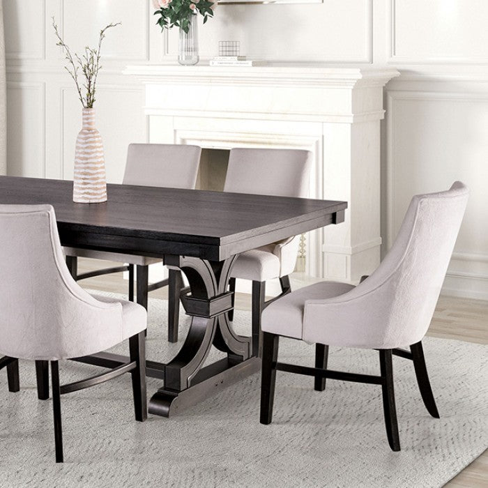 Gosport Black 7-Piece Dining Room Set by Furniture of America at Eve Furniture