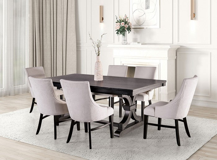 Gosport Black 7-Piece Dining Room Set by Furniture of America at Eve Furniture