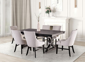 Gosport Black 7-Piece Dining Room Set by Furniture of America at Eve Furniture