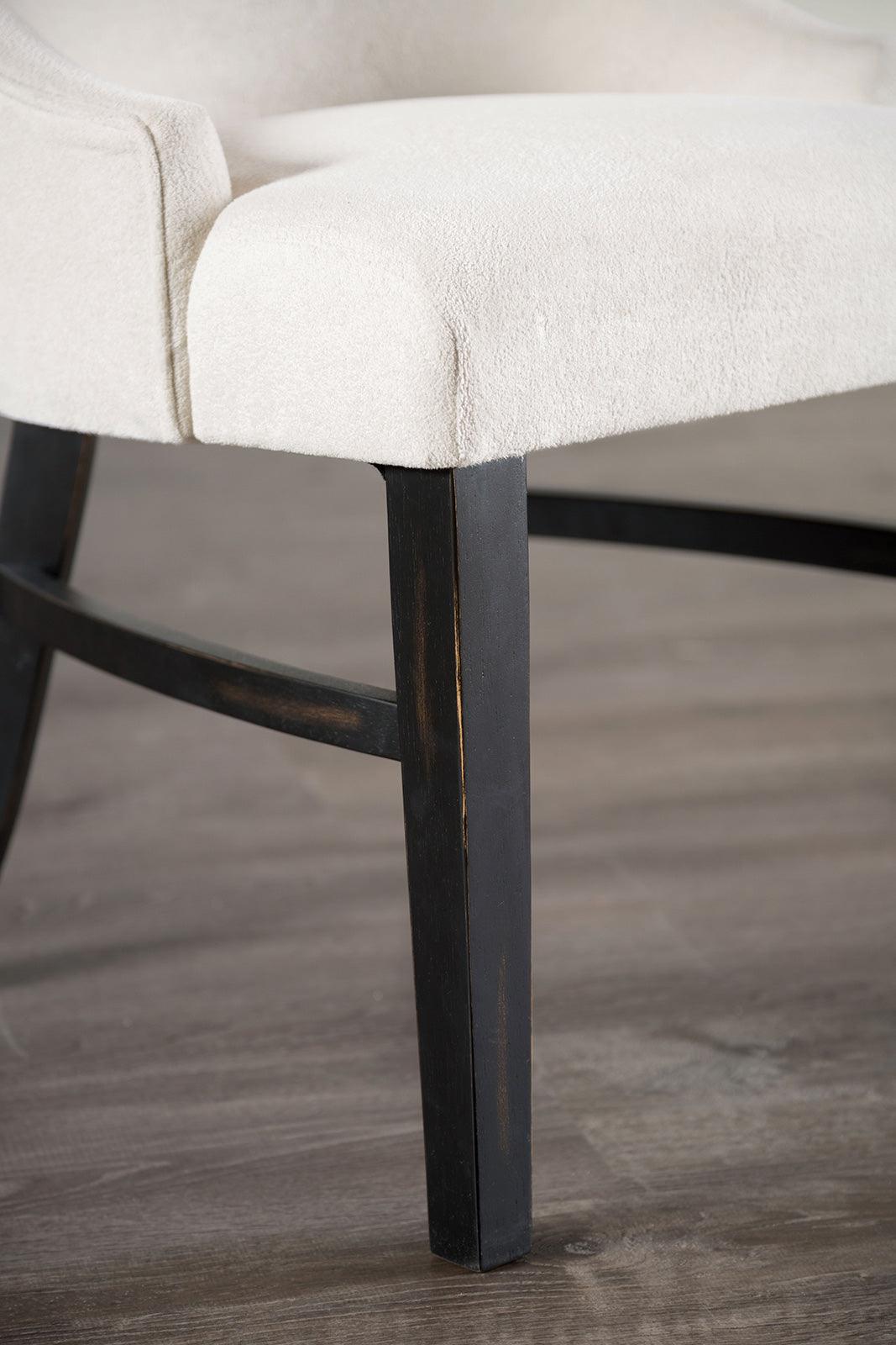 Gosport Black/Beige Arm Chair, Set of 2 by Furniture of America at Eve Furniture