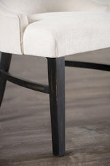 Gosport Black/Beige Arm Chair, Set of 2 by Furniture of America at Eve Furniture