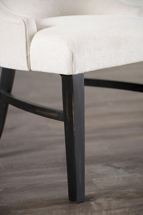Gosport Black/Beige Arm Chair, Set of 2 by Furniture of America at Eve Furniture