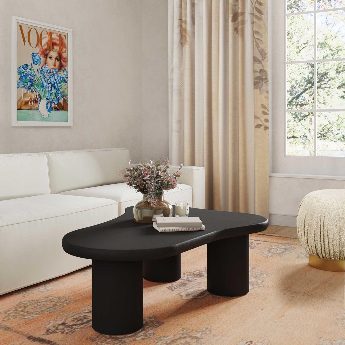 Gotham 48" Wood Coffee Table by TOV Furniture at Eve Furniture