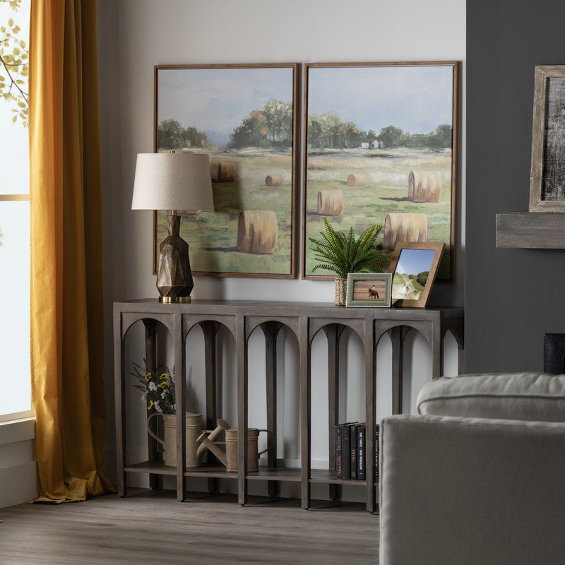 Gotham Brown Console Table by Crestview at Eve Furniture