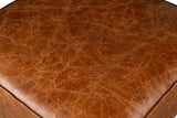 Portofino Loft Sectional Ottoman in Cocoa Brown Leather by Home Trends & Design at Eve Furniture