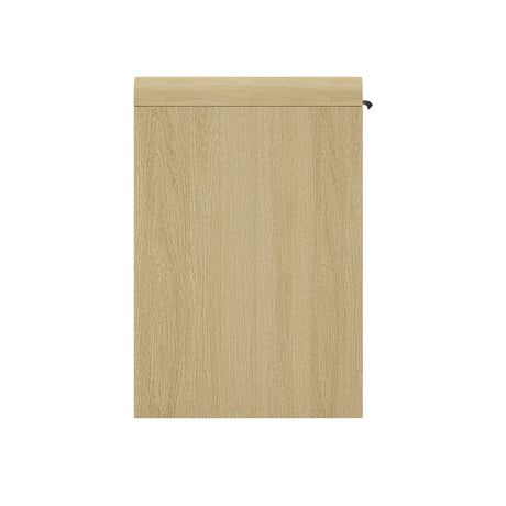 Grace 54" Home Office Desk in Natural Oak and Black by Manhattan Comfort at Eve Furniture