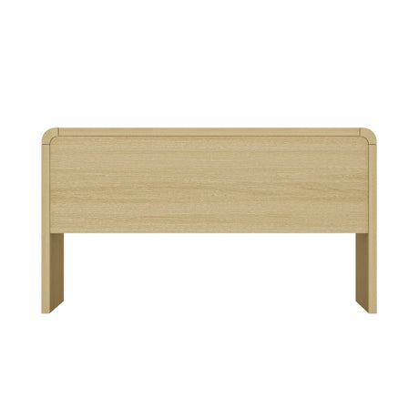 Grace 54" Home Office Desk in Natural Oak and Black by Manhattan Comfort at Eve Furniture