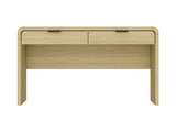 Grace 54" Home Office Desk in Natural Oak and Black by Manhattan Comfort at Eve Furniture