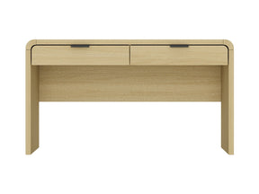 Grace 54" Home Office Desk in Natural Oak and Black by Manhattan Comfort at Eve Furniture
