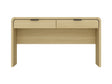 Grace 54" Home Office Desk in Natural Oak and Black by Manhattan Comfort at Eve Furniture