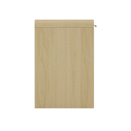 Grace 54" Home Office Desk in Natural Oak and Gold by Manhattan Comfort at Eve Furniture