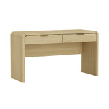 Grace 54" Home Office Desk in Natural Oak and Gold by Manhattan Comfort at Eve Furniture