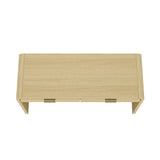 Grace 54" Home Office Desk in Natural Oak and Gold by Manhattan Comfort at Eve Furniture