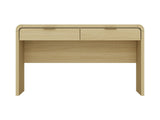 Grace 54" Home Office Desk in Natural Oak and Gold by Manhattan Comfort at Eve Furniture