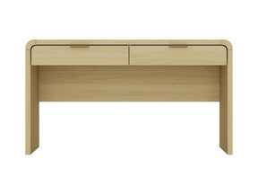 Grace 54" Home Office Desk in Natural Oak and Gold by Manhattan Comfort at Eve Furniture