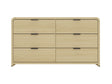 Grace 60" Double Dresser in Natural Oak and Black by Manhattan Comfort at Eve Furniture