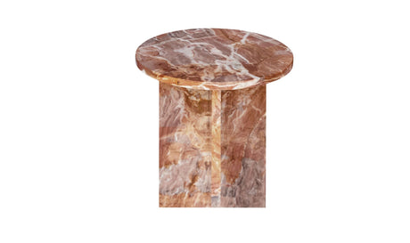 Grace Accent Table Orange Levante Marble by Moe's Home at Eve Furniture