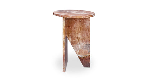 Grace Accent Table Orange Levante Marble by Moe's Home at Eve Furniture