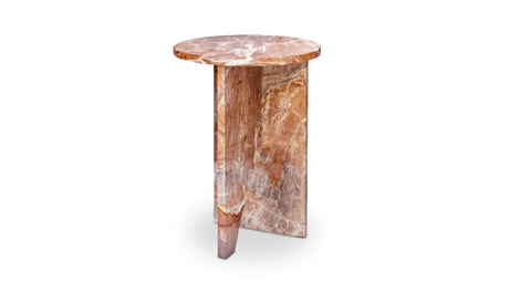 Grace Accent Table Orange Levante Marble by Moe's Home at Eve Furniture