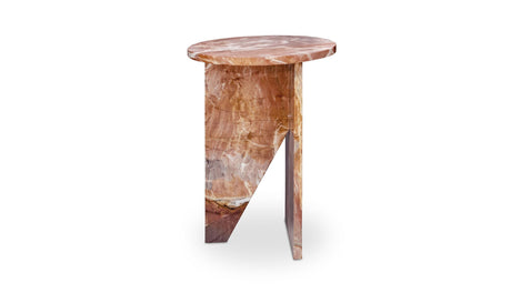 Grace Accent Table Orange Levante Marble by Moe's Home at Eve Furniture