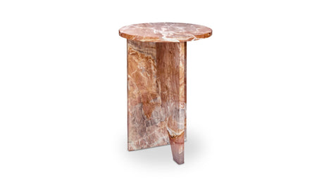 Grace Accent Table Orange Levante Marble by Moe's Home at Eve Furniture
