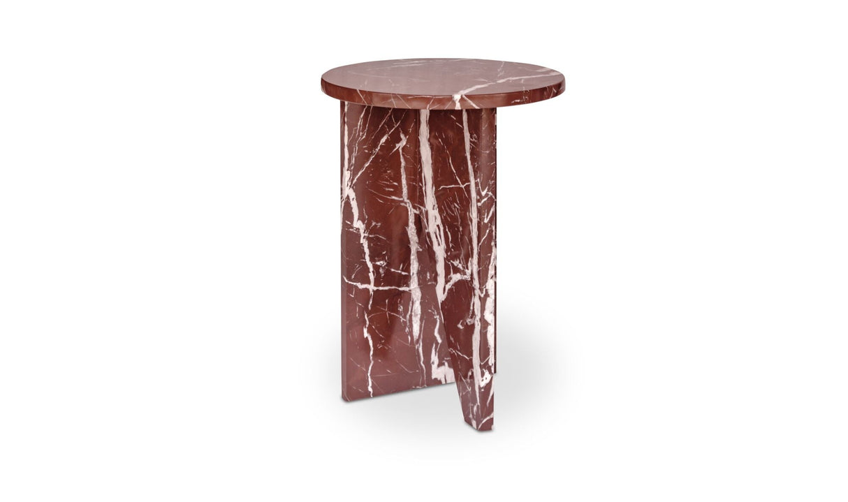 Grace Accent Table Rosso Levante Marble by Moe's Home at Eve Furniture