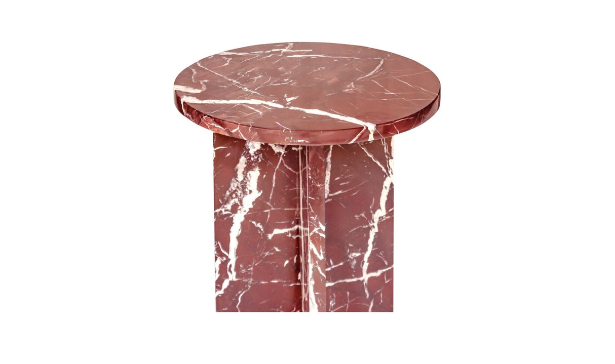 Grace Accent Table Rosso Levante Marble by Moe's Home at Eve Furniture