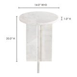Grace Accent Table White Marble by Moe's Home at Eve Furniture