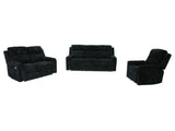 Grace Black Corduroy 3-Piece Reclining Set by New Era Innovations at Eve Furniture