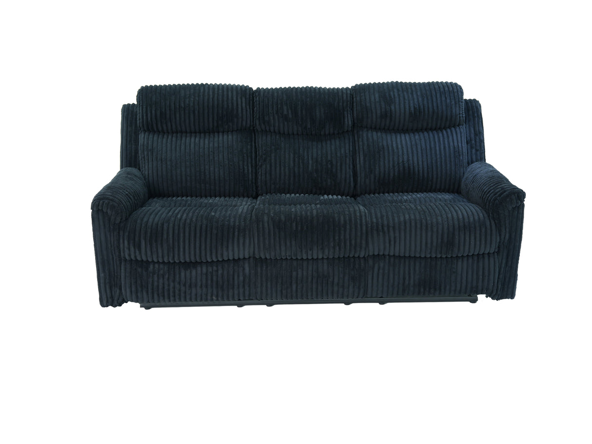 Grace Black Corduroy 3-Piece Reclining Set by New Era Innovations at Eve Furniture