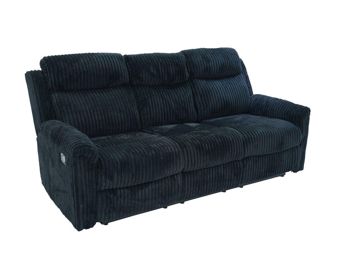 Grace Black Corduroy 3-Piece Reclining Set by New Era Innovations at Eve Furniture