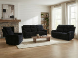Grace Black Corduroy 3-Piece Reclining Set by New Era Innovations at Eve Furniture
