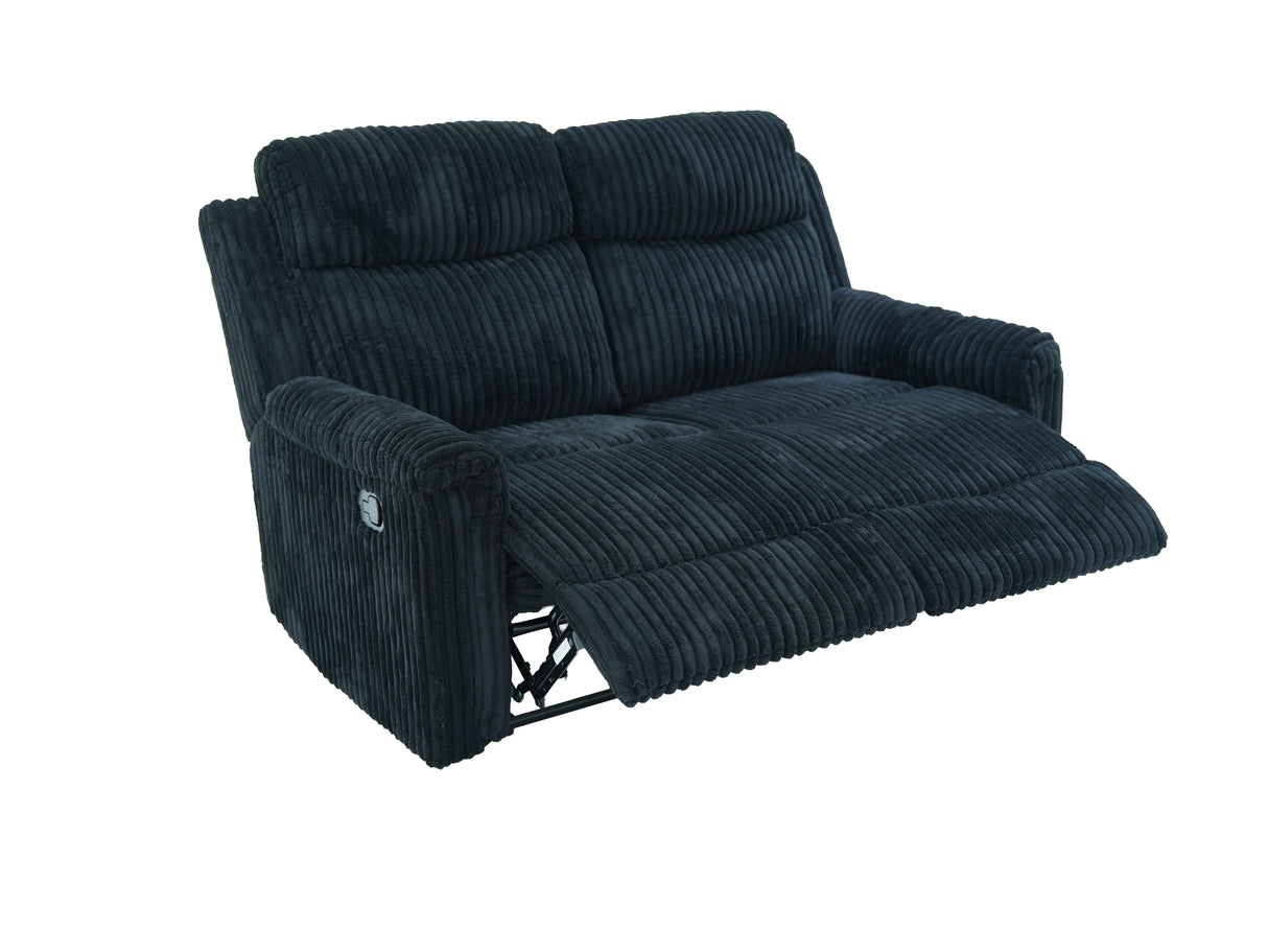 Grace Black Corduroy 3-Piece Reclining Set by New Era Innovations at Eve Furniture