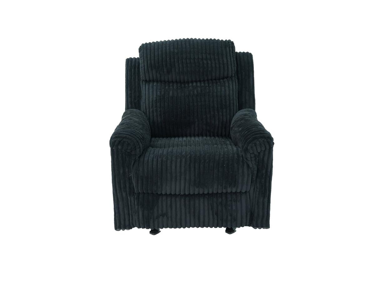 Grace Black Corduroy 3-Piece Reclining Set by New Era Innovations at Eve Furniture