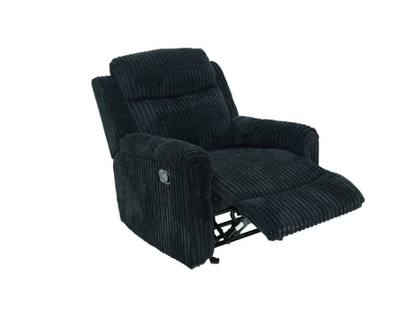 Grace Black Corduroy 3-Piece Reclining Set by New Era Innovations at Eve Furniture