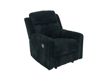 Grace Black Corduroy 3-Piece Reclining Set by New Era Innovations at Eve Furniture
