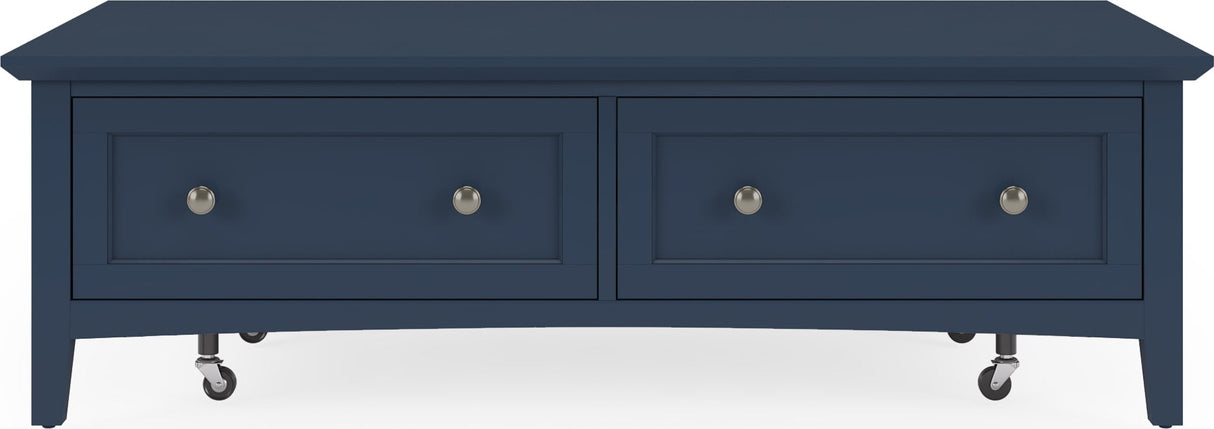 Grace Blueberry Rectangle Coffee Table by Modus Furniture at Eve Furniture