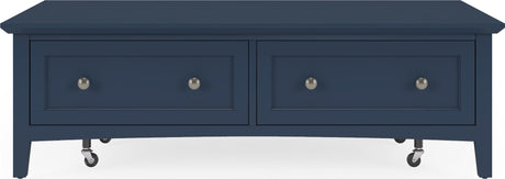 Grace Blueberry Rectangle Coffee Table by Modus Furniture at Eve Furniture