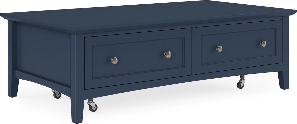 Grace Blueberry Rectangle Coffee Table by Modus Furniture at Eve Furniture