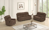 Grace Brown Corduroy 3-Piece Reclining Set by New Era Innovations at Eve Furniture