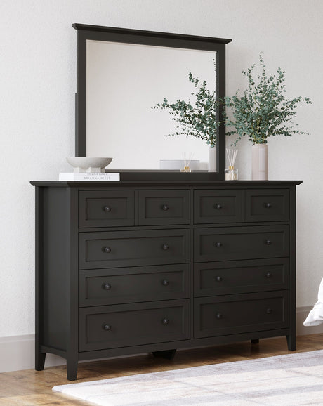 Grace Eight Drawer Dresser in Raven Black by Modus Furniture at Eve Furniture