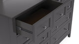 Grace Eight Drawer Dresser in Raven Black by Modus Furniture at Eve Furniture