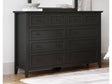 Grace Eight Drawer Dresser in Raven Black by Modus Furniture at Eve Furniture