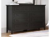 Grace Eight Drawer Dresser in Raven Black by Modus Furniture at Eve Furniture