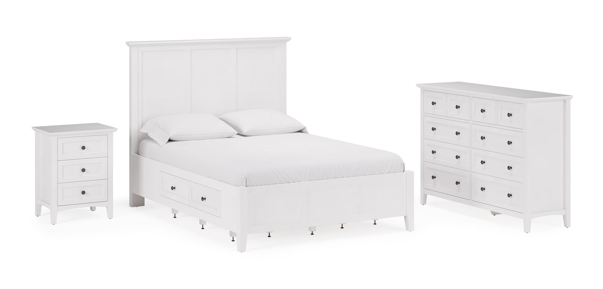 Grace Eight Drawer Dresser in Snowfall White by Modus Furniture at Eve Furniture