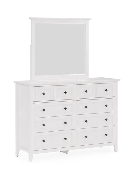 Grace Eight Drawer Dresser in Snowfall White by Modus Furniture at Eve Furniture