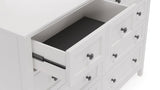 Grace Eight Drawer Dresser in Snowfall White by Modus Furniture at Eve Furniture